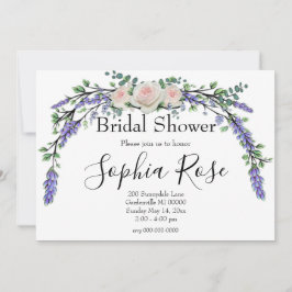 Lavender Eucalyptus roze witte rozen Kaart