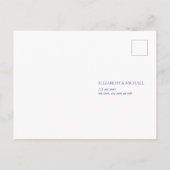 Lavender Eucalyptus Script Wood Weddenschap RSVP Uitnodiging Briefkaart (Achterkant)