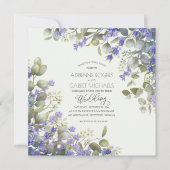 Lavender & Eucalyptus Square Weddenschap Kaart (Voorkant)