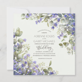 Lavender & Eucalyptus Square Weddenschap Kaart