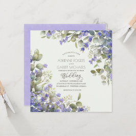 Lavender & Eucalyptus Square Weddenschap Kaart