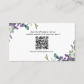 Lavender Eucalyptus Weddenschap met details Informatiekaartje (Achterkant)