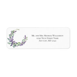 Lavender Eucalyptus Weddenschap Return Address Etiket