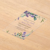Lavender Eucalyptus Wedding Acryl Uitnodigingen (Laagn)