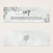 Lavender Eucalyptus Wedding RSVP Online Kaart (Voorkant /achterkant)