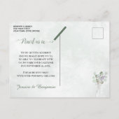 Lavender Eucalyptus Wedding Save the Date Calendar Aankondigingskaart (Achterkant)
