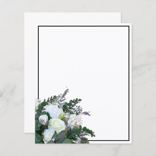 Lavender Eucalyptus white roses greenery (Voorkant / Achterkant)