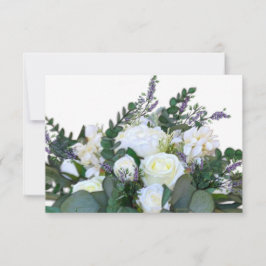 Lavender Eucalyptus white roses greenery RSVP Kaartje