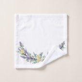Lavender Eucalyptus yellow roses waterverf Bad Handdoek (Wasdoekje)