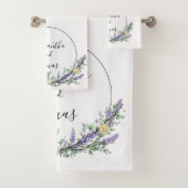 Lavender Eucalyptus yellow roses waterverf Bad Handdoek (Insitu)