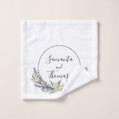 Lavender Eucalyptus yellow roses waterverf Bad Handdoek (Wasdoekje)