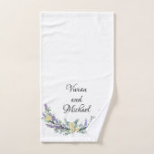 Lavender Eucalyptus yellow roses waterverf Bath Bad Handdoek (Handdoek)