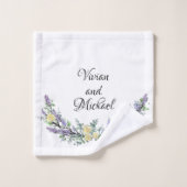 Lavender Eucalyptus yellow roses waterverf Bath Bad Handdoek (Wasdoekje)