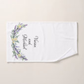 Lavender Eucalyptus yellow roses waterverf Bath Bad Handdoek (Handdoek)