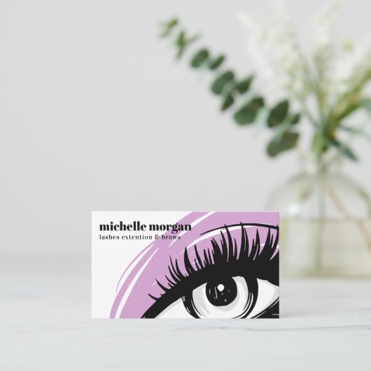 Lavender Eye schaduw Eyelash Brows professional Visitekaartje (Staand voorkant)