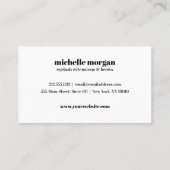 Lavender Eye schaduw Eyelash Brows professional Visitekaartje (Achterkant)