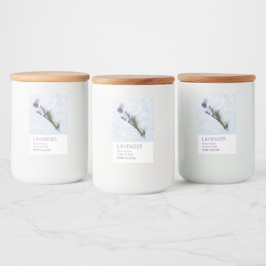 Lavender Facial Mask Label Voedselcontainer Etiket (Flessen)