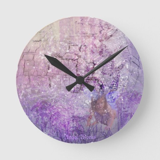 Lavender Fairy Ronde Klok (Voorkant)
