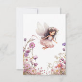 Lavender Fairy wildflower birthday thank you Bedankkaart (Achterkant)