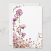 Lavender Fairy wildflower Pixie 1st birthday Kaart (Achterkant)