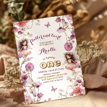 Lavender Fairy wildflower Pixie 1st birthday