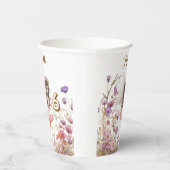Lavender Fairy wildflower pixie birthday Papieren Bekers (Rechts)