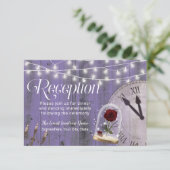 Lavender Fairytale bruiloft Roos Dome Reception Kaart (Staand voorkant)