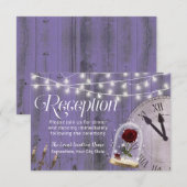 Lavender Fairytale bruiloft Roos Dome Reception Kaart (Voorkant / Achterkant)