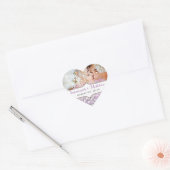 Lavender Fairytale lichten en sterren bruiloft Hart Sticker (Envelop)