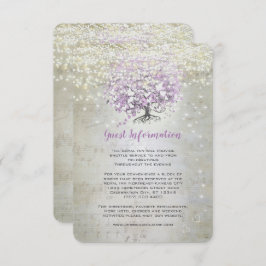 Lavender Fairytale lichten en sterren bruiloft Kaart