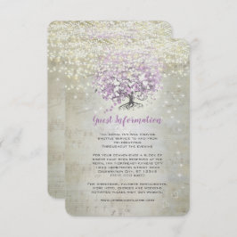 Lavender Fairytale lichten en sterren bruiloft Kaart