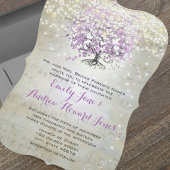 Lavender Fairytale lichten en sterren bruiloft Kaart