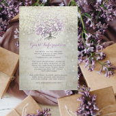 Lavender Fairytale lichten en sterren bruiloft Kaart