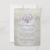 Lavender Fairytale lichten en sterren bruiloft Kaart (Voorkant)