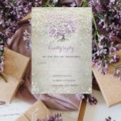 Lavender Fairytale lichten en sterren bruiloft RSVP Kaartje