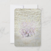 Lavender Fairytale lichten en sterren bruiloft RSVP Kaartje (Achterkant)