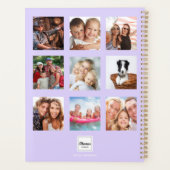 Lavender familie foto collage naam script 2026 planner (Achterkant)