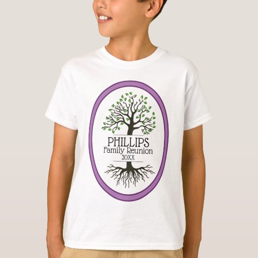 Lavender Family Tree-reünie T-shirt (Voorkant)
