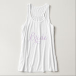 Lavender Fancy Script Bruid Tanktop<br><div class="desc">Aangepast ontwerp voor bruidsfeest.</div>
