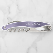 Lavender Faux, geborsteld Metaal, aangepast script Kurkentrekker (Achterkant)