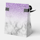 Lavender Faux Glitter/Marble Sweet 16 Bedankdoosjes (Achterkant)