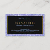 Lavender Faux Glitter Visitekaartje (Achterkant)