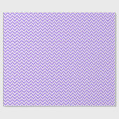 Lavender Faux Glitter & White Ikat Chevron Cadeaupapier (Vlak)