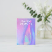 Lavender Faux Holo Earring Display Kaart Visitekaartje (Staand voorkant)