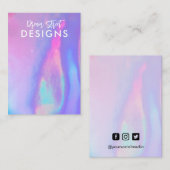 Lavender Faux Holo Earring Display Kaart Visitekaartje (Voorkant / Achterkant)