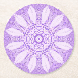 Lavender Faux Tulle Design Ronde Kartonnen Onderzetter