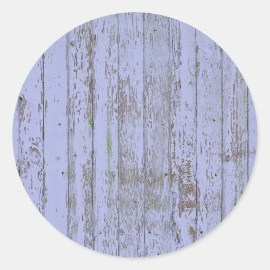 Lavender Faux Wood Texture Round Sticker (Voorkant)
