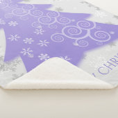 Lavender Festive kerstboom Sherpa Blanket Deken (3/4)