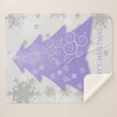 Lavender Festive kerstboom Sherpa Blanket Deken (Voorkant (horizontaal))