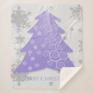 Lavender Festive kerstboom Sherpa Blanket Sherpa Deken
